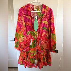 NWT Farm Rio Ombre Forest Mini Dress Size Large